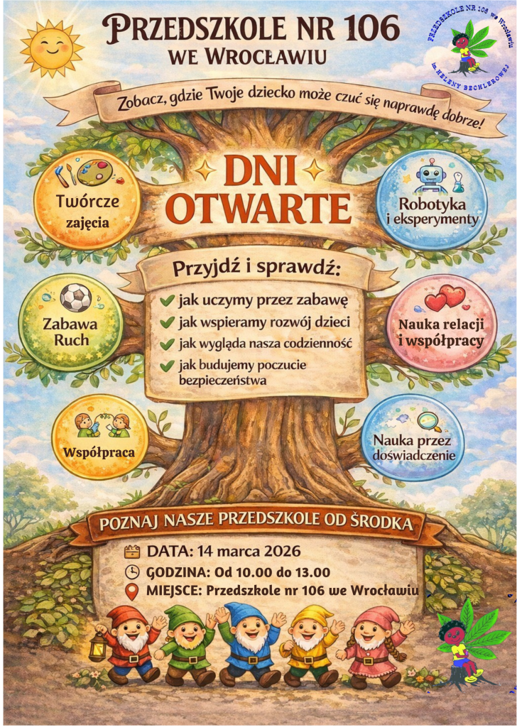 Zapraszamy na drzwi otwarte w naszym przedszkolu